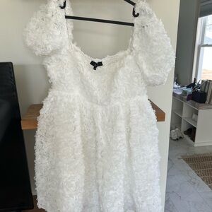 Lulu's White Textured Dress